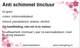 Anti schimmel tinctuur